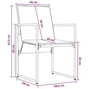 Σέτ φαγητού για κήπο 5 pcs Μαύρο και Ανθρακί 80 x 80 x 73 εκ - Pakobazaar