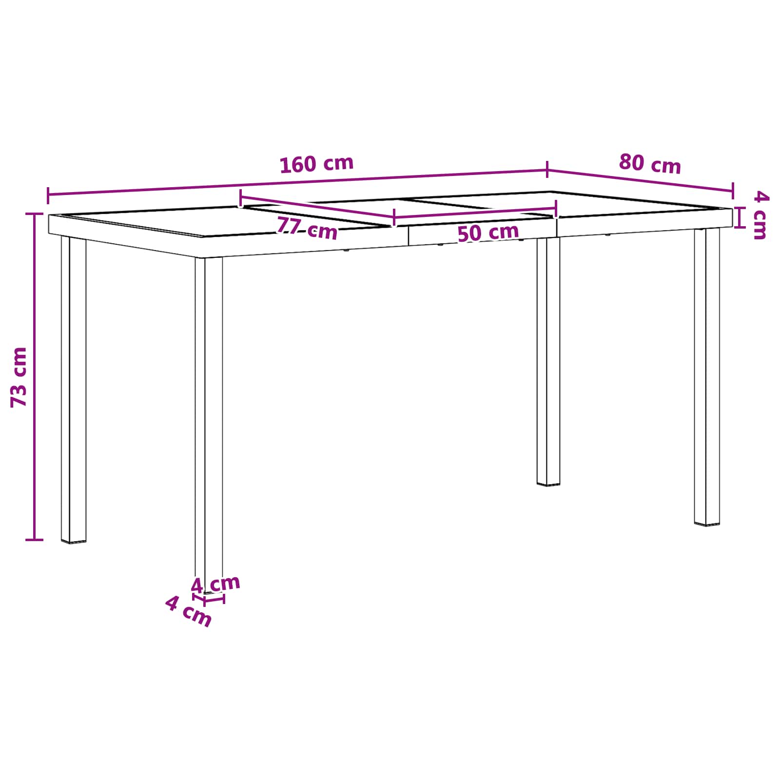 Σέτ φαγητού για κήπο 9 pcs Μαύρο και Ανθρακί 160 x 80 x 73 εκ - Pakobazaar
