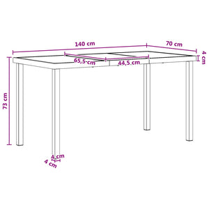 Σέτ φαγητού για κήπο 5 pcs Μαύρο και Ανθρακί 140 x 80 x 73 εκ. - Pakobazaar
