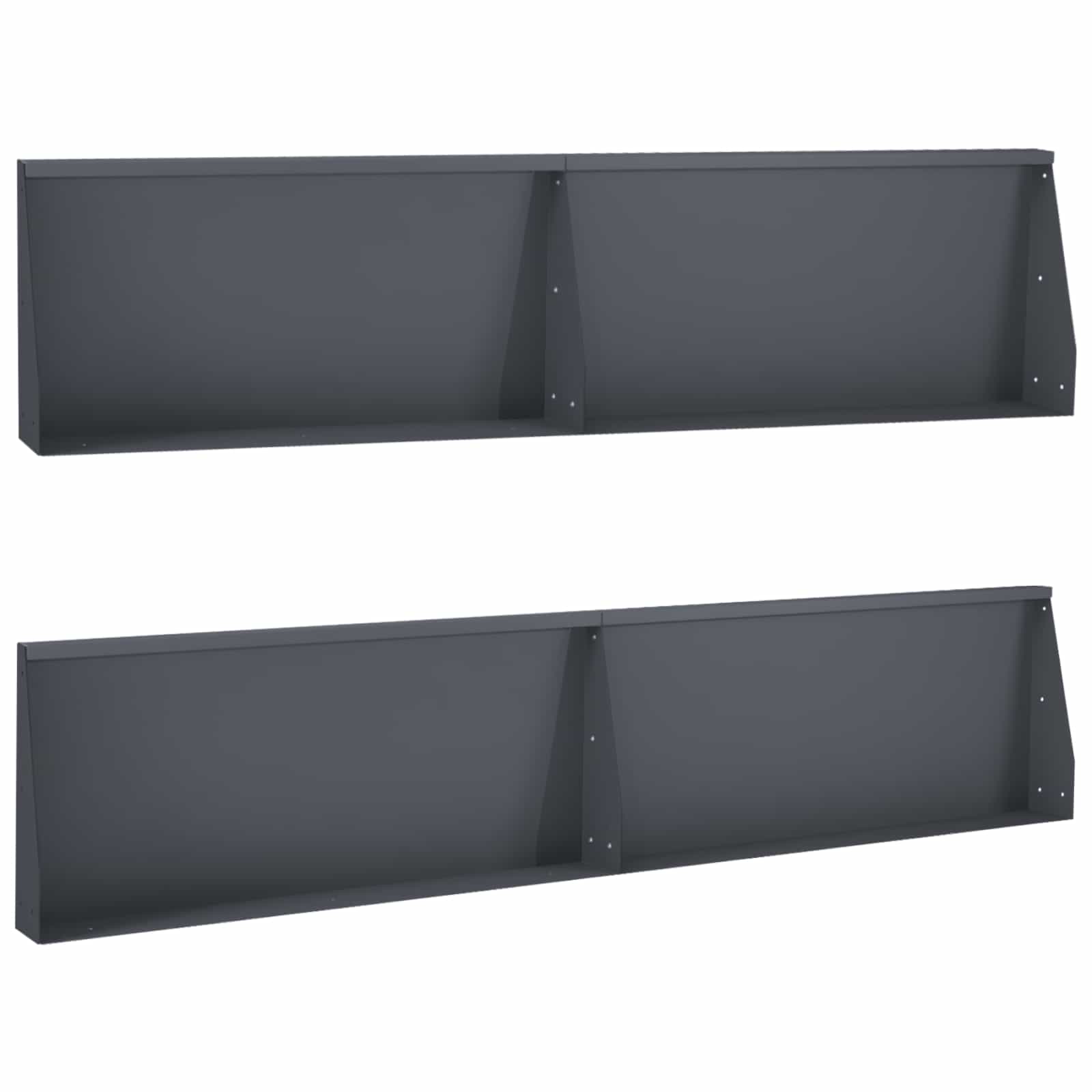 Τοίχος Στήριξης 4 τμχ. 100 x 12 x 30 εκ Ατσάλι Ανθρακί