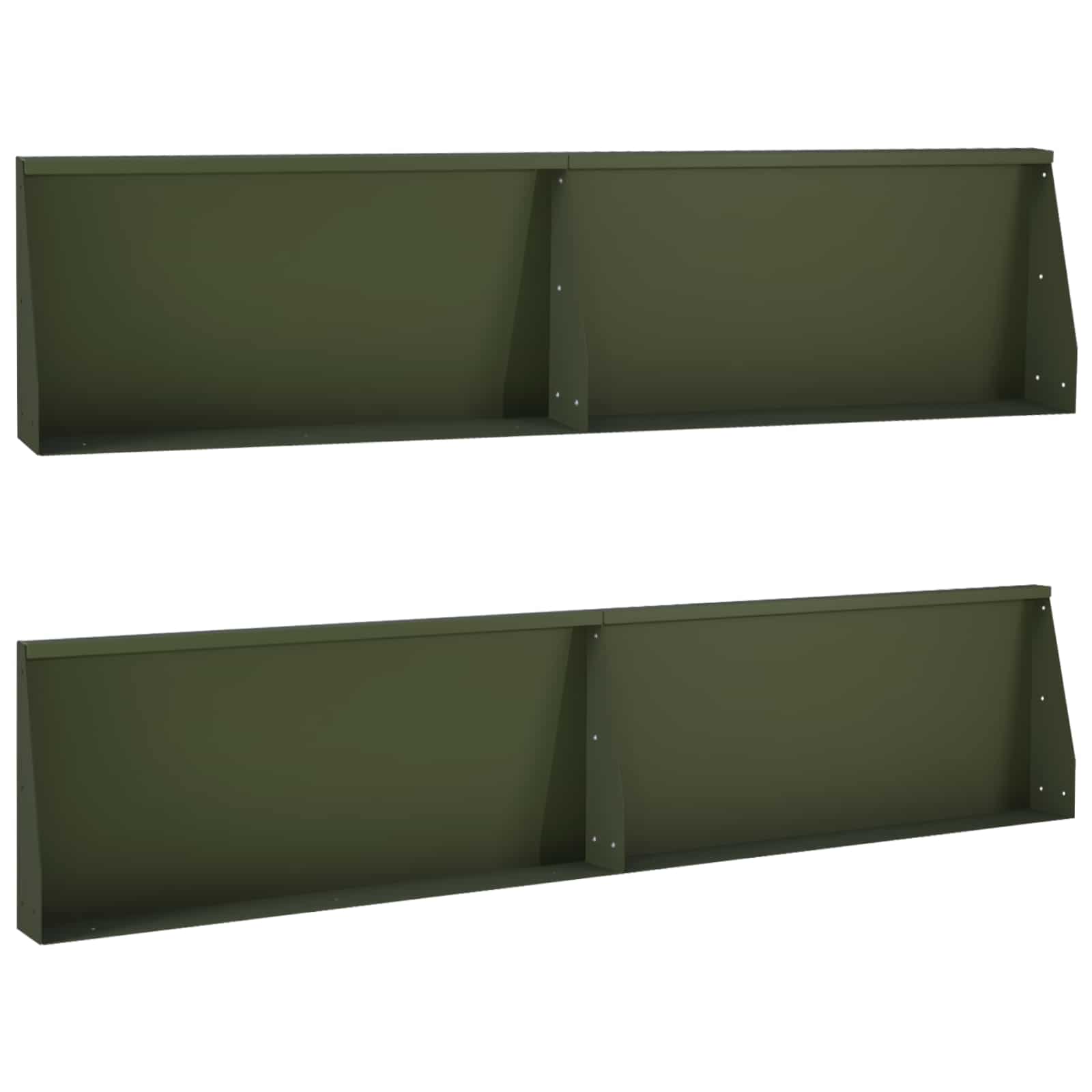 Τοίχος Στήριξης 4 τμχ. 100 x 12 x 30 εκ Ατσάλι Λαδί