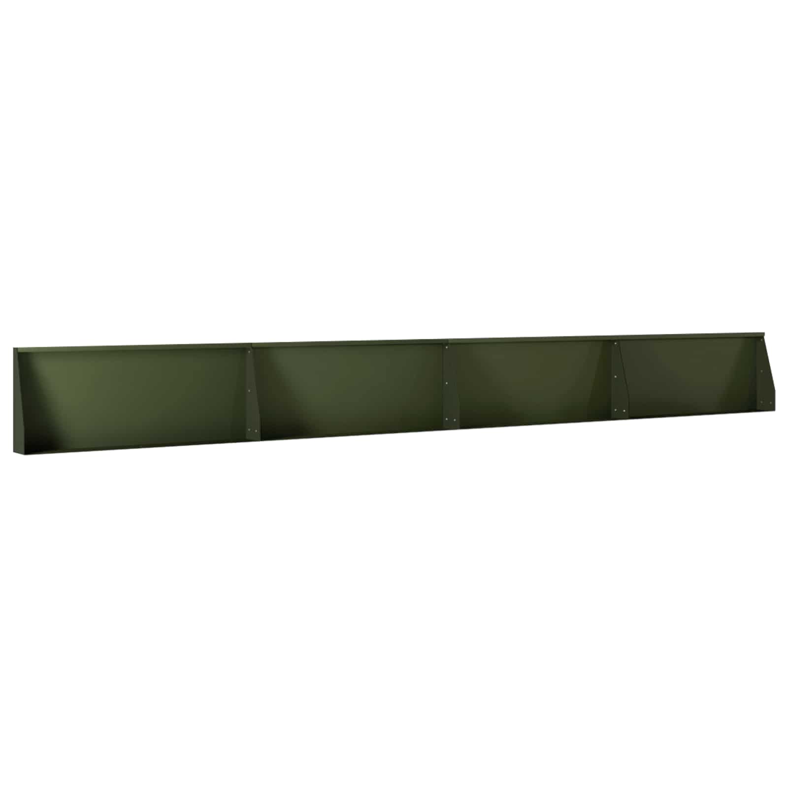 Τοίχος Στήριξης 4 τμχ. 100 x 12 x 30 εκ Ατσάλι Λαδί