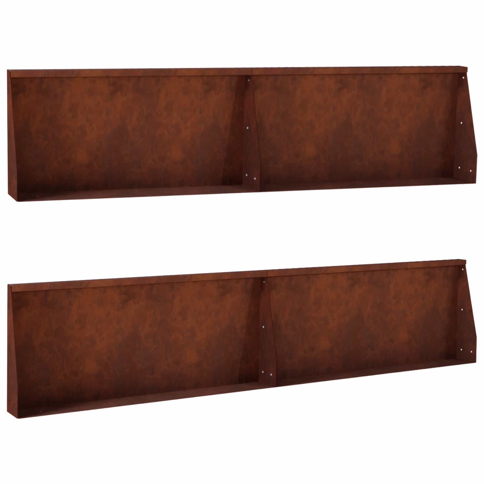 Τοίχος Στήριξης 4 τμχ. 100 x 12 x 50 εκ Σκ rusty