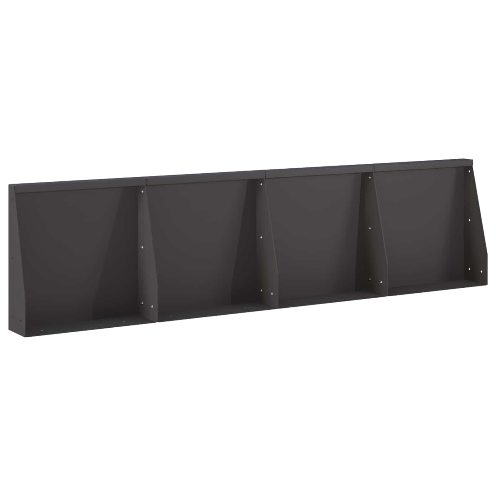 Τοίχος Στήριξης 4 τμχ. 40 x 12 x 30 εκ. Ατσάλι Μαύρο
