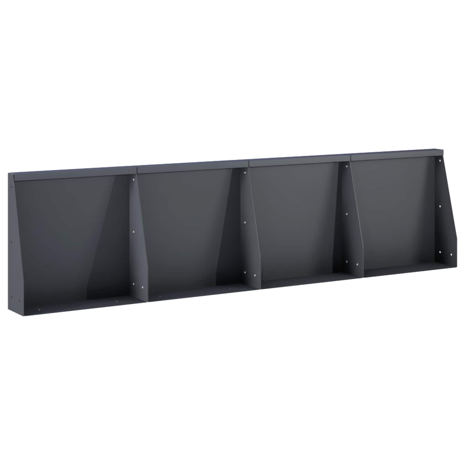 Τοίχος Στήριξης 4 τμχ. 40 x 12 x 30 εκ. Ατσάλι Ανθρακί - Pakobazaar