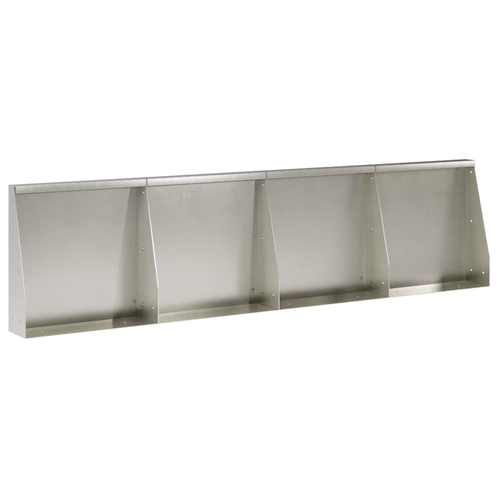 Τοίχος Στήριξης 4 τμχ. 40 x 12 x 30 εκ. Ανοξείδωτο Ατσάλι Ασημί - Pakobazaar