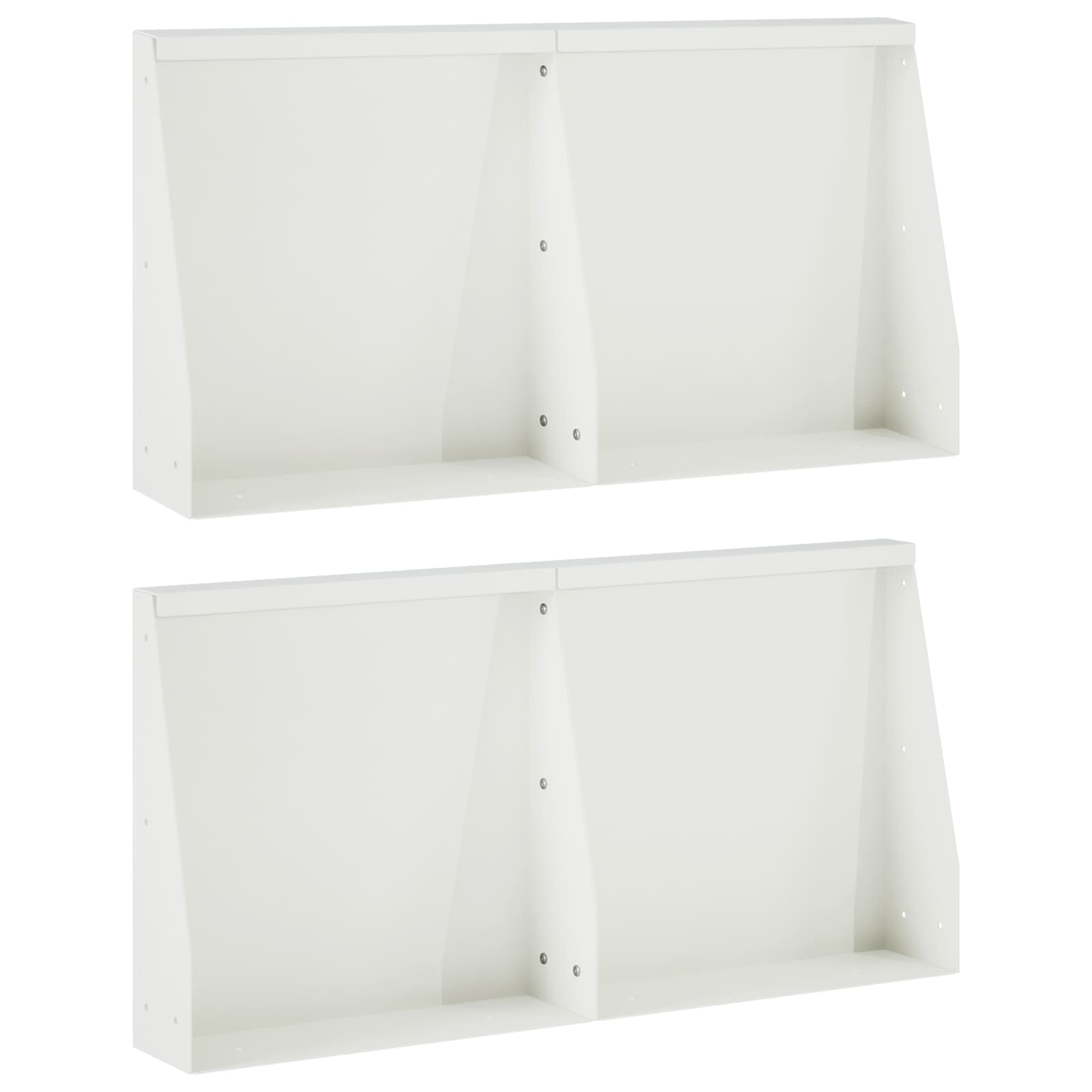 Τοίχος Στήριξης 4 τμχ. 40 x 12 x 40 εκ. Ατσάλι Λευκό - Pakobazaar