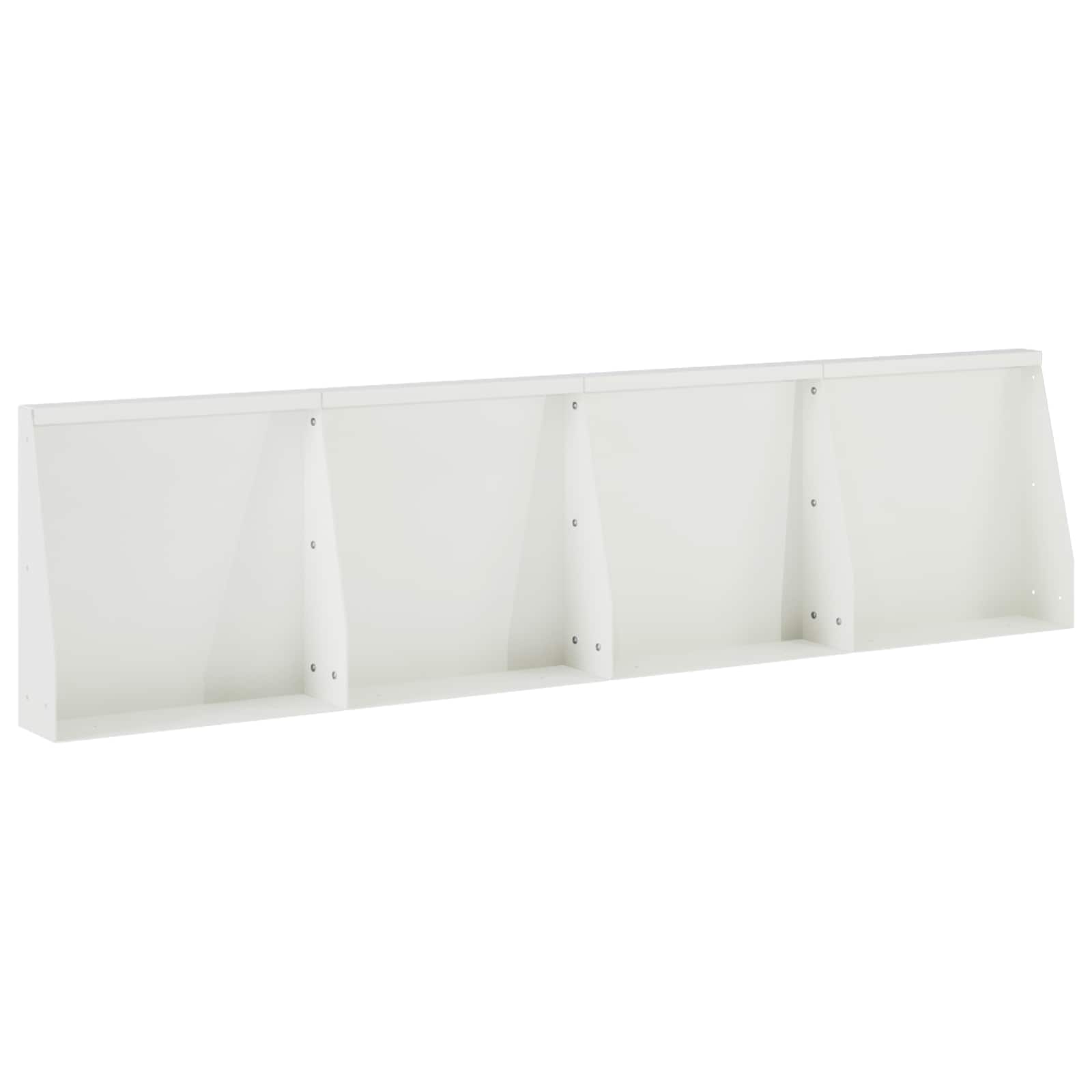 Τοίχος Στήριξης 4 τμχ. 40 x 12 x 40 εκ. Ατσάλι Λευκό - Pakobazaar