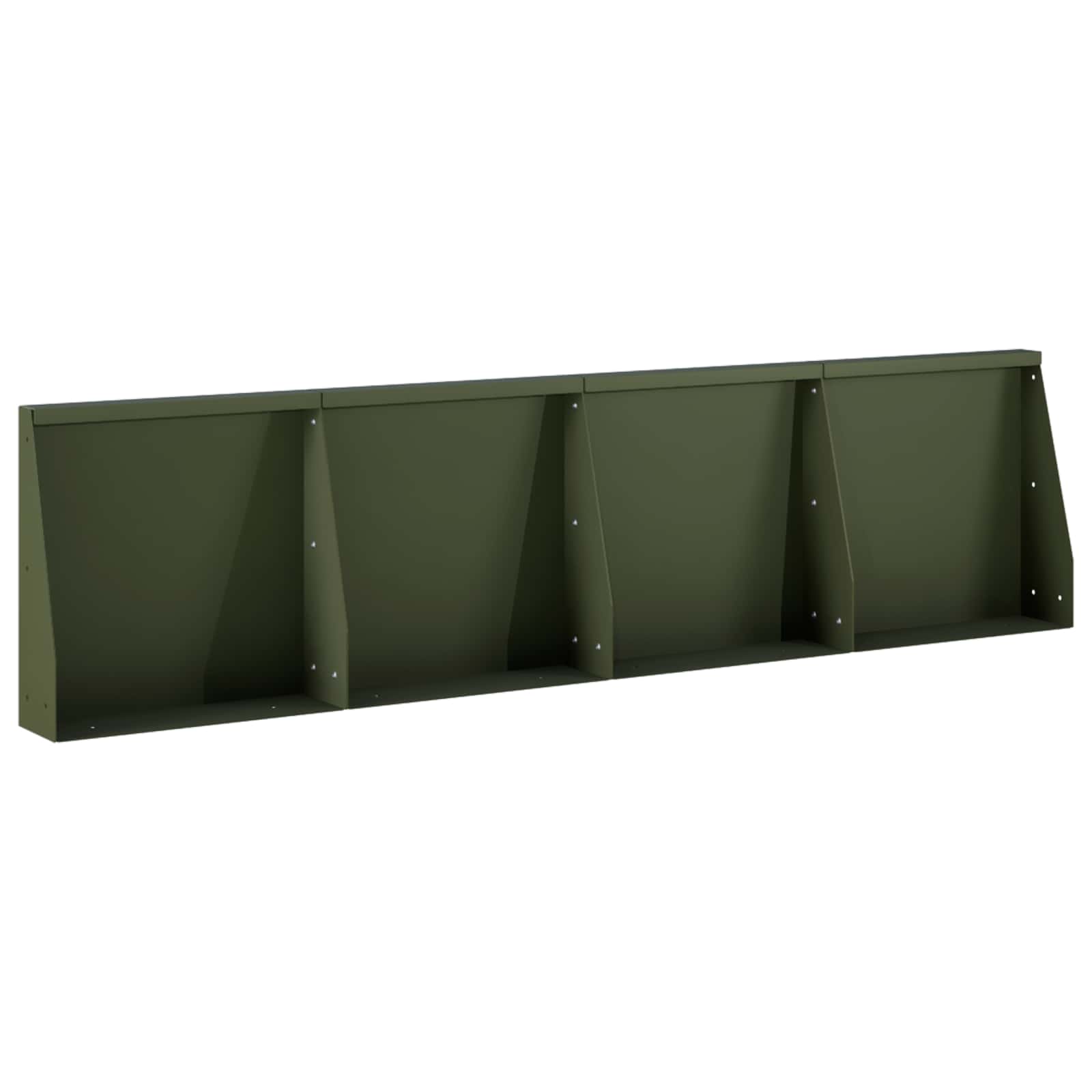 Τοίχος Στήριξης 4 τμχ. 40 x 12 x 50 εκ. Ατσάλι Λαδί - Pakobazaar