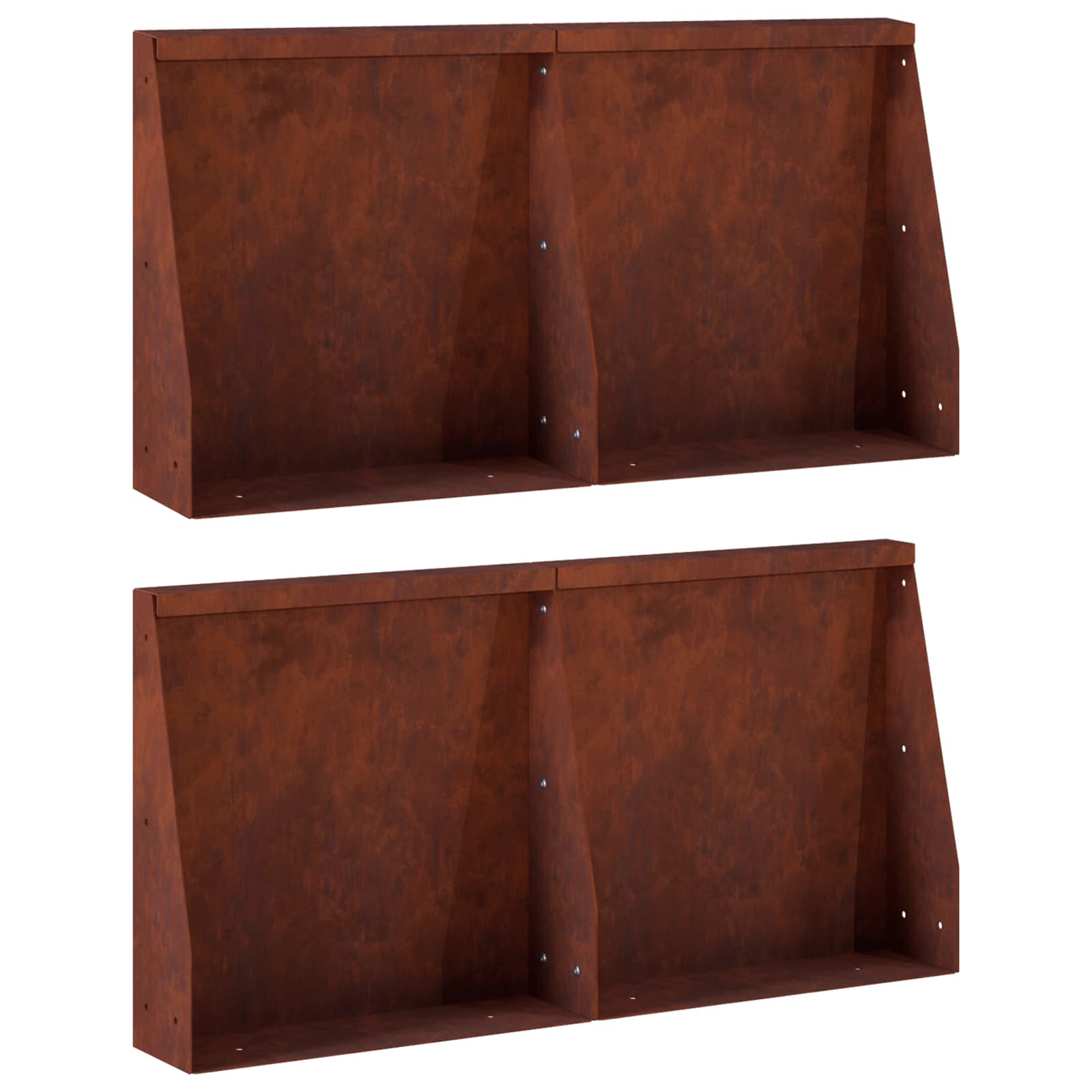 Τοίχος Στήριξης 4 τμχ. 40 x 12 x 50 εκ. Σκ rusty - Pakobazaar