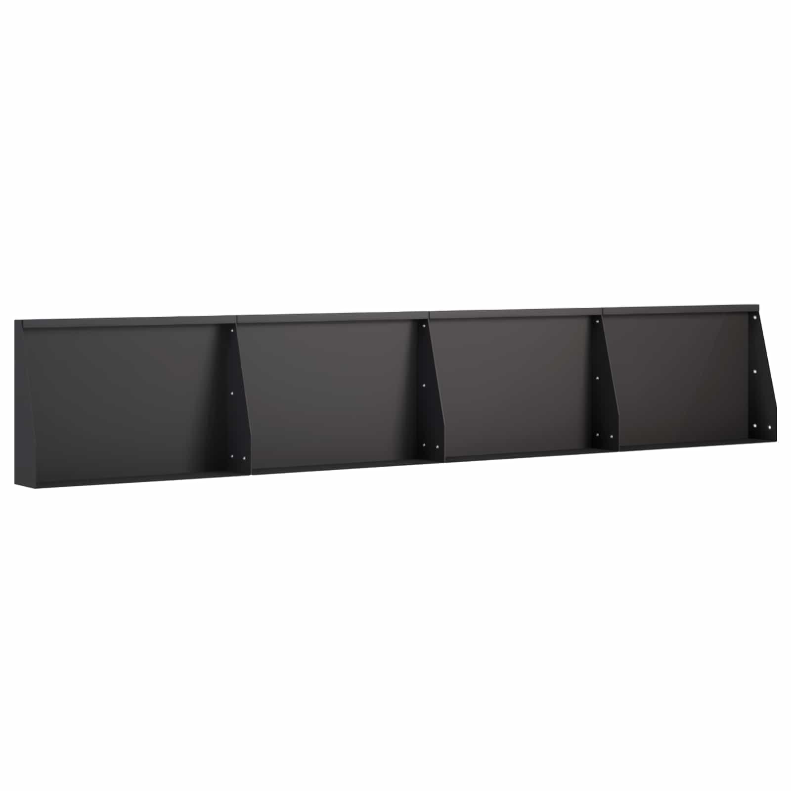 Τοίχος Στήριξης 4 τμχ. 60 x 12 x 30 εκ Ατσάλι Μαύρο