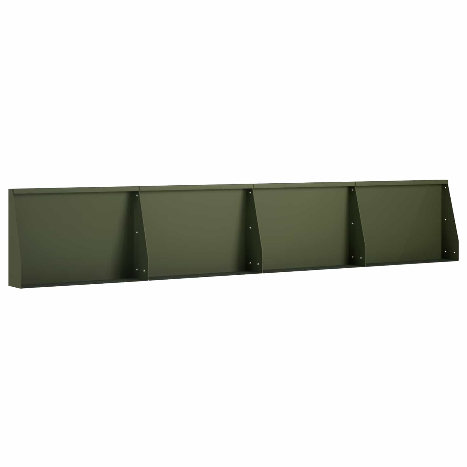 Τοίχος Στήριξης 4 τμχ. 60 x 12 x 30 εκ Ατσάλι Λαδί - Pakobazaar