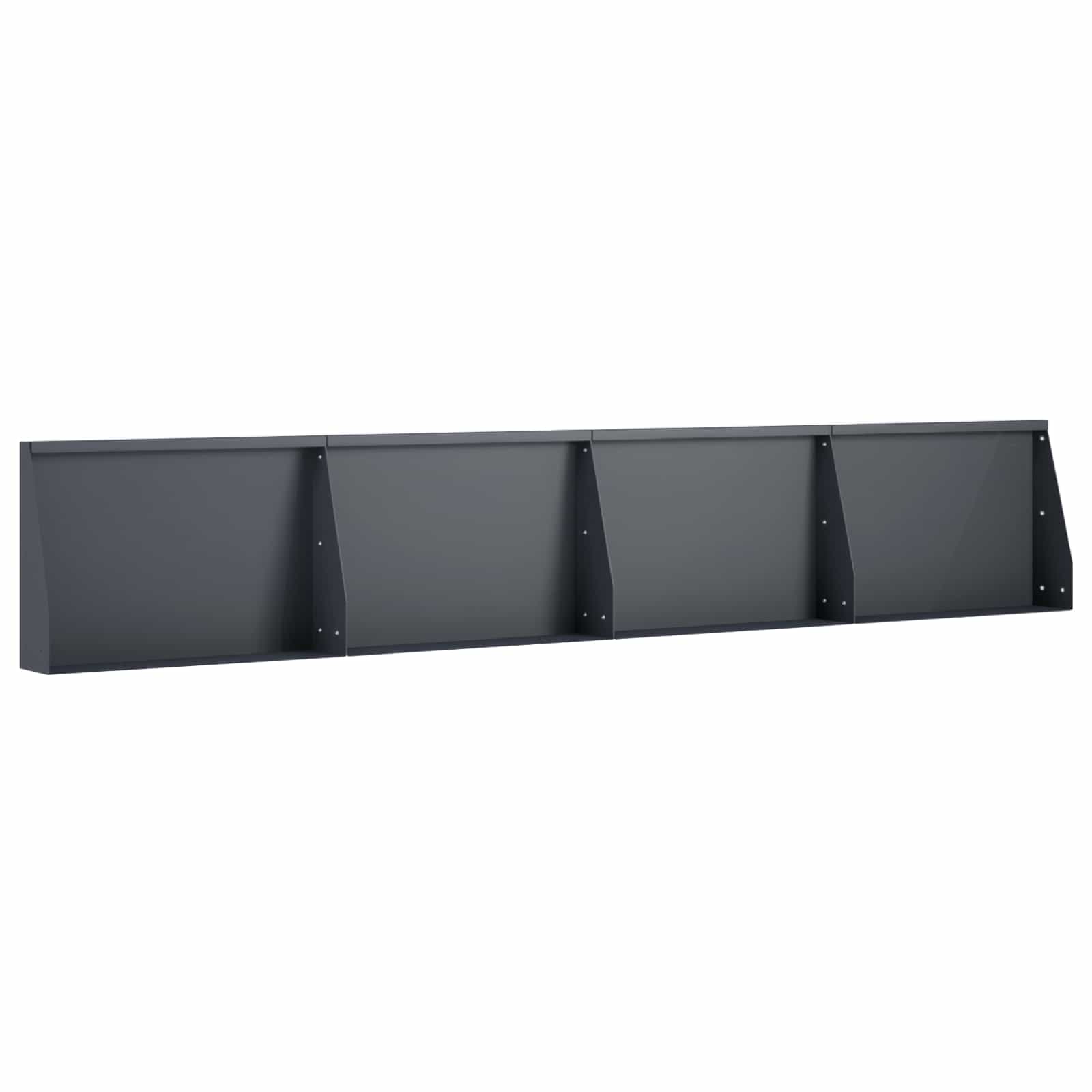 Τοίχος Στήριξης 4 τμχ. 60 x 12 x 40 cm Ατσάλι Ανθρακί