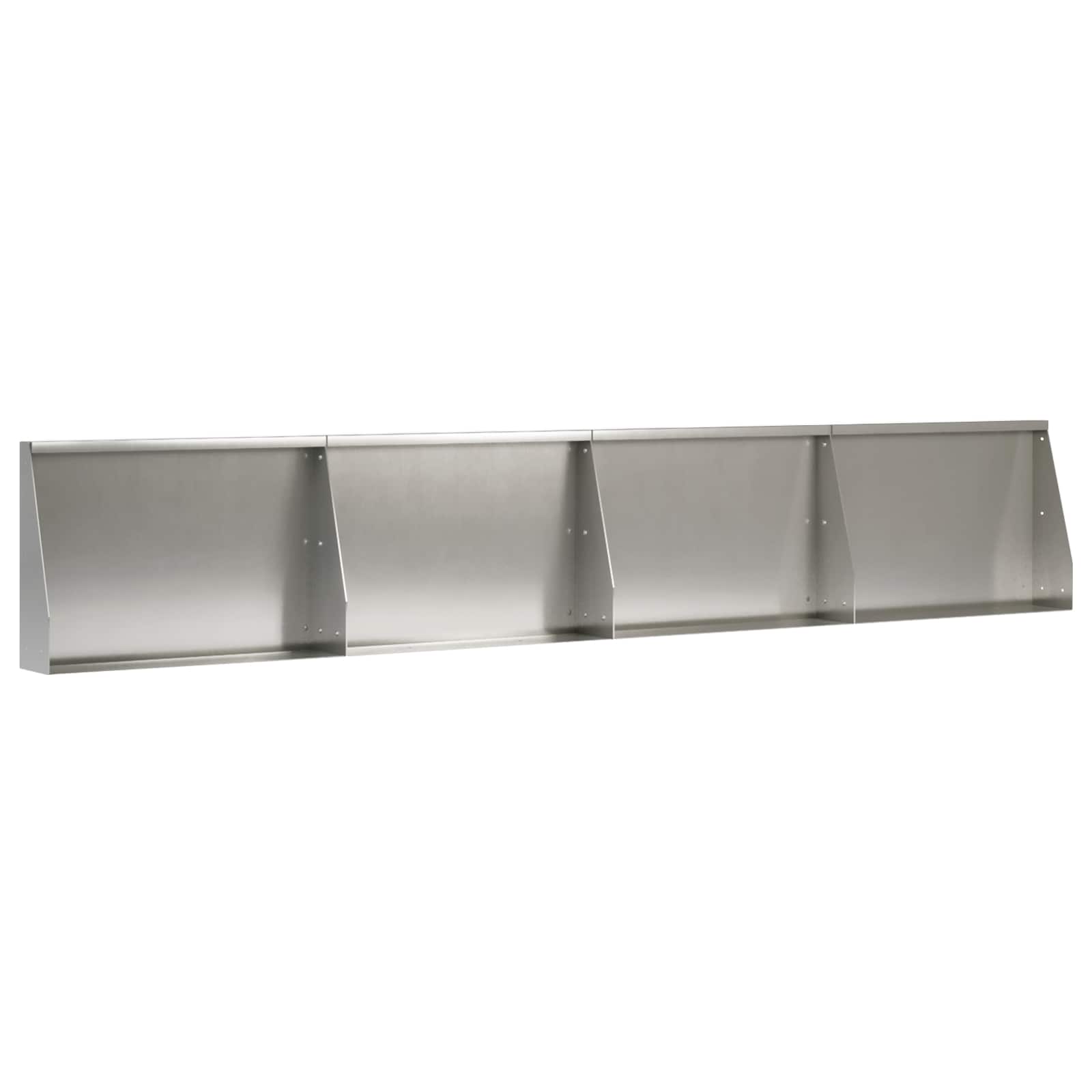 Τοίχος Στήριξης 4 τμχ. 60 x 12 x 40 cm Ανοξείδωτο Ατσάλι Ασημί