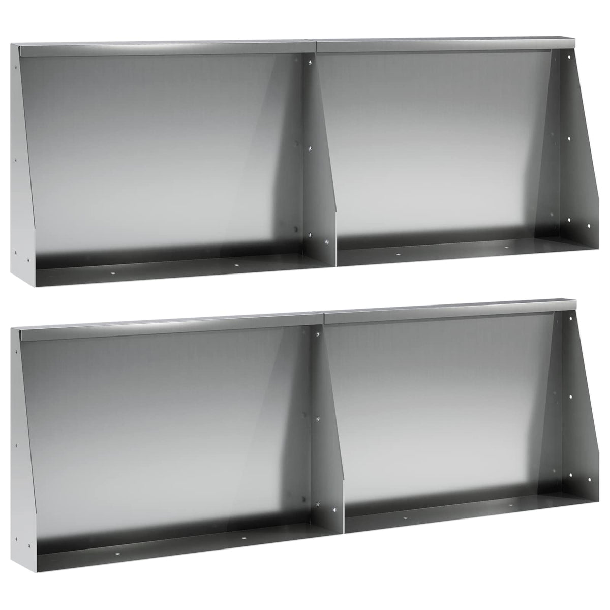 Τοίχος Στήριξης 4 τμχ. 60 x 12 x 40 cm Γαλβανισμένος Χάλυβας - Pakobazaar