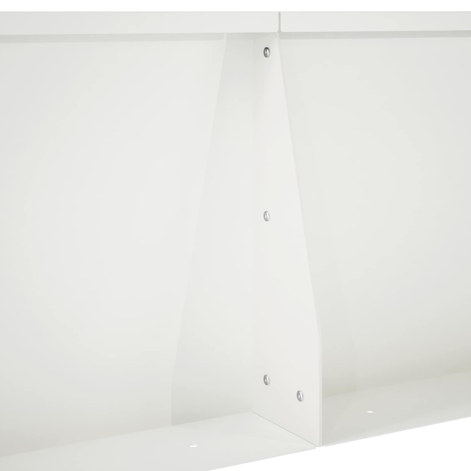 Τοίχος Στήριξης 4 τμχ. 60 x 12 x 50 εκ. Ατσάλι Λευκό - Pakobazaar