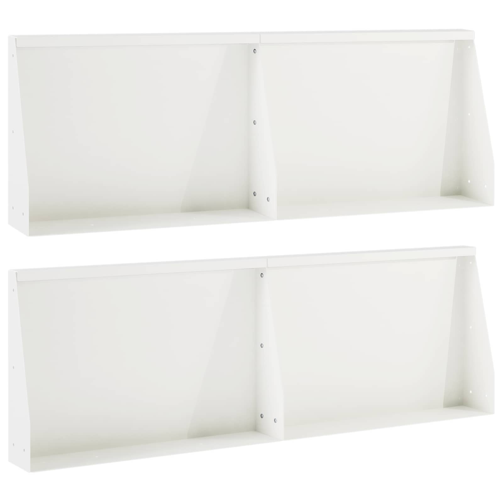 Τοίχος Στήριξης 4 τμχ. 60 x 12 x 50 εκ. Ατσάλι Λευκό - Pakobazaar