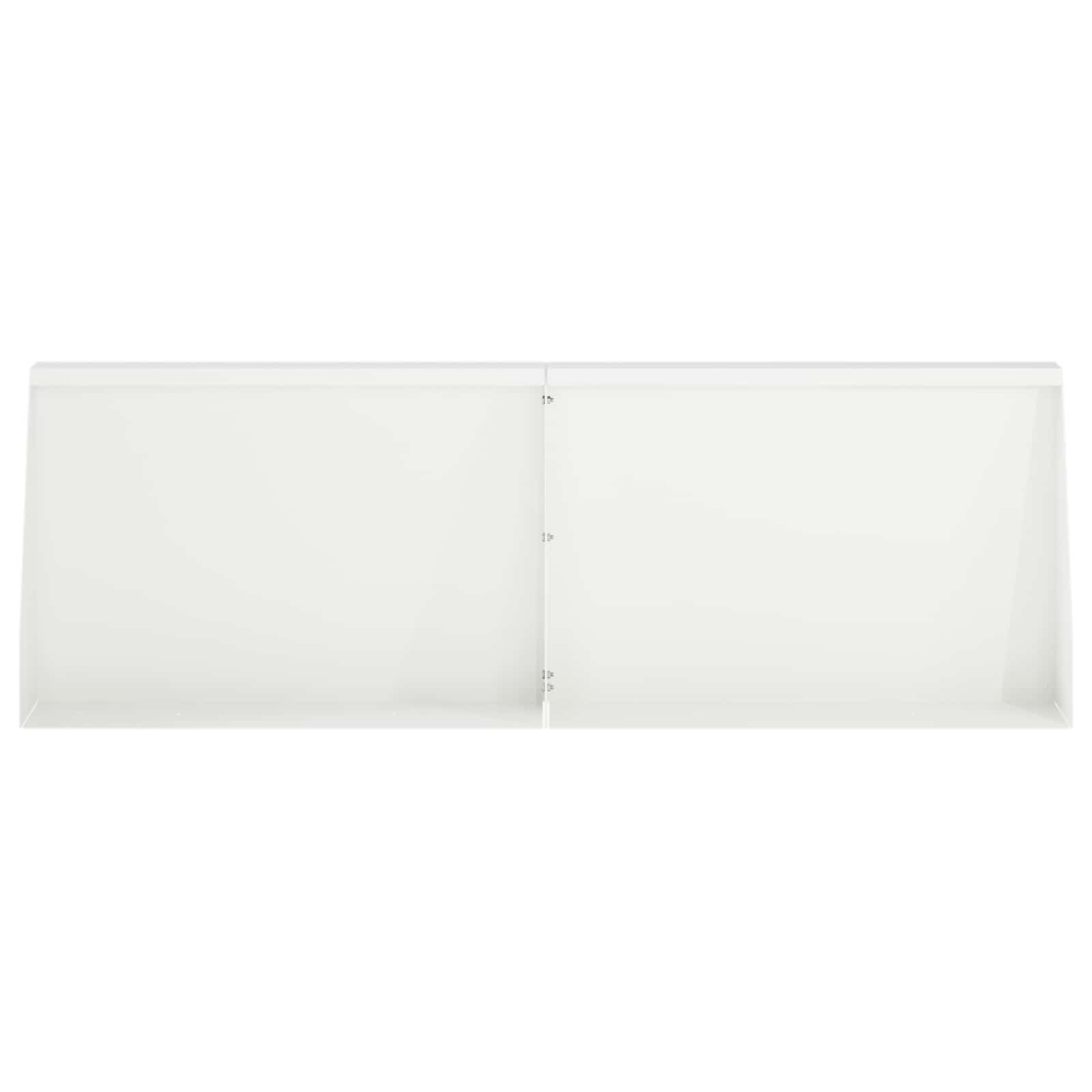 Τοίχος Στήριξης 4 τμχ. 60 x 12 x 50 εκ. Ατσάλι Λευκό - Pakobazaar