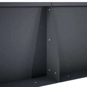 Τοίχος Στήριξης 4 τμχ. 60 x 12 x 50 εκ. Ατσάλι Ανθρακί - Pakobazaar
