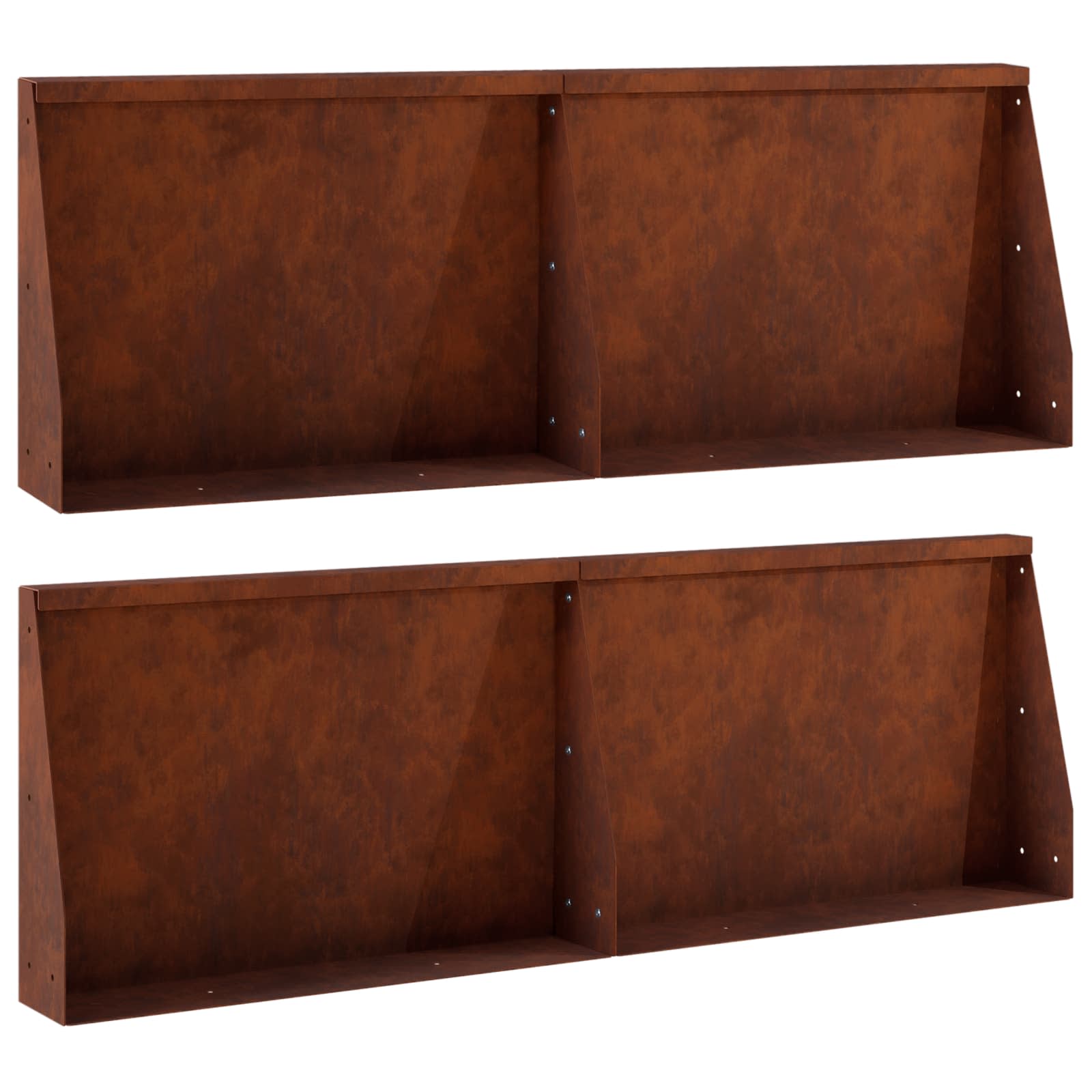 Τοίχος Στήριξης 4 τμχ. 60 x 12 x 50 εκ. Σκ rusty - Pakobazaar