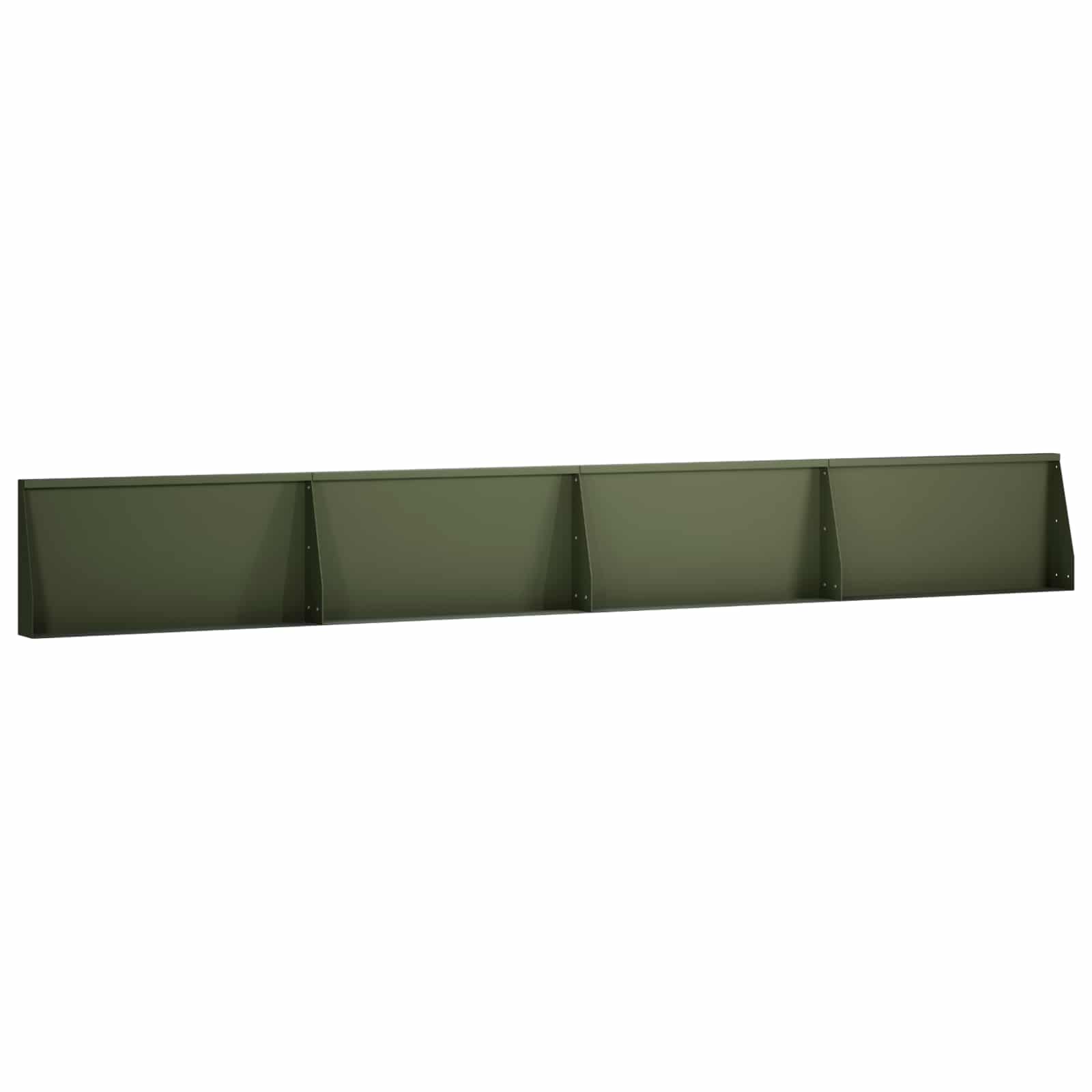Τοίχος Στήριξης 4 τμχ. 80 x 12 x 30 εκ Ατσάλι Λαδί - Pakobazaar