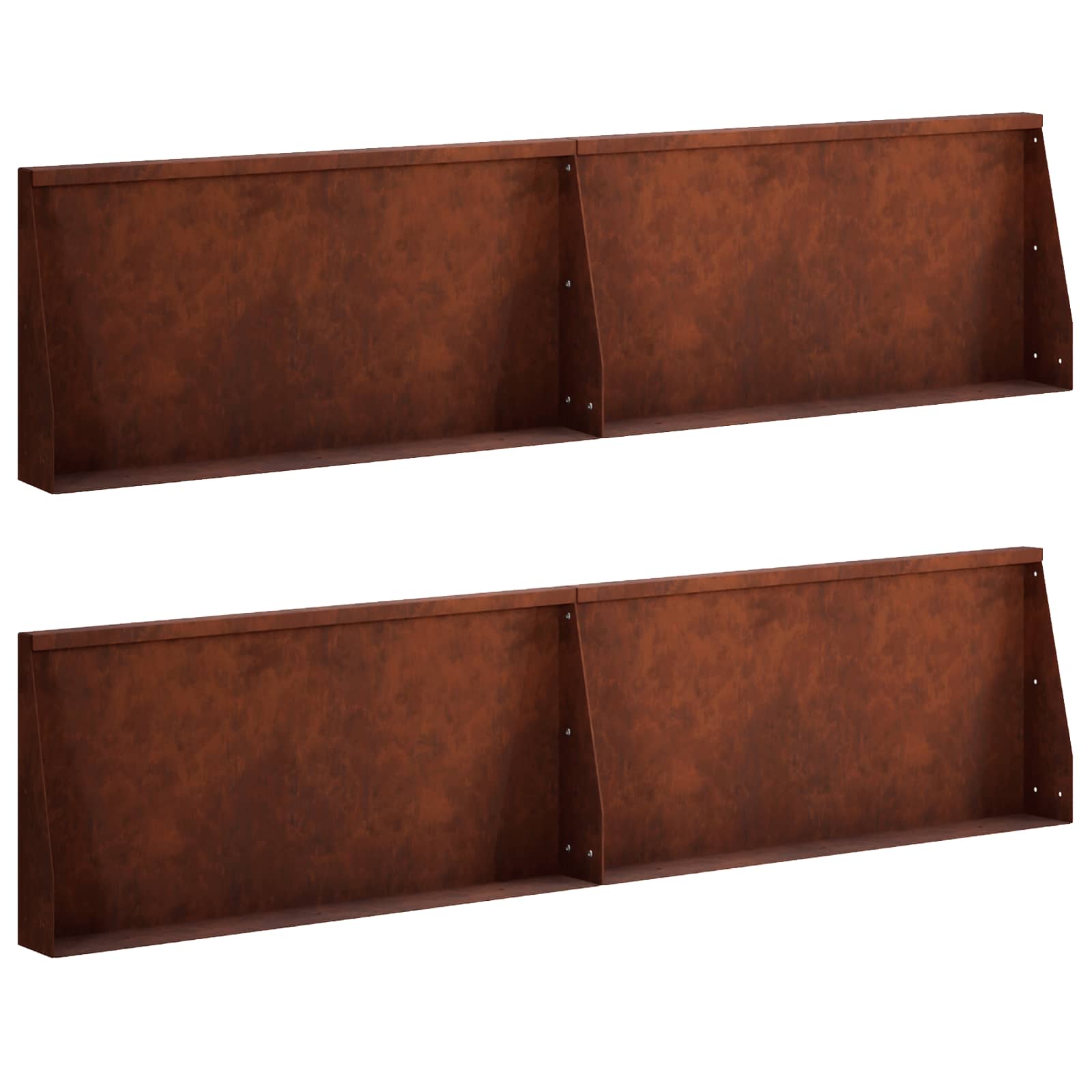 Τοίχος Στήριξης 4 τμχ. 80 x 12 x 30 εκ Σκ rusty - Pakobazaar