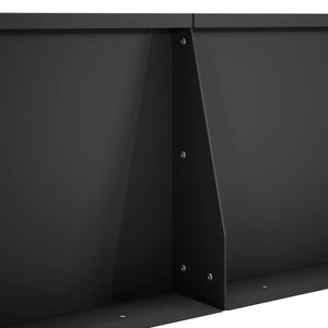 Τοίχος Στήριξης 4 τμχ. 80 x 12 x 40 εκ. Ατσάλι Μαύρο - Pakobazaar
