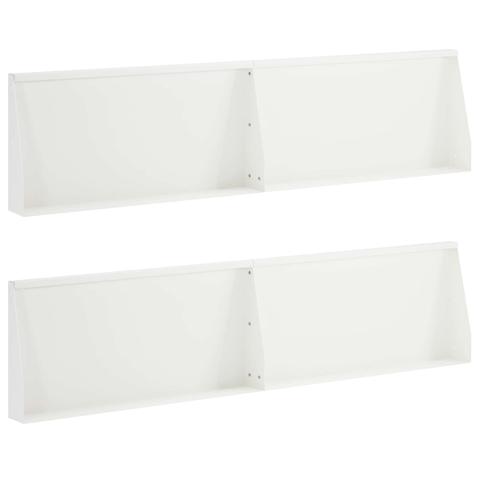 Τοίχος Στήριξης 4 τμχ. 80 x 12 x 40 εκ. Ατσάλι Λευκό - Pakobazaar