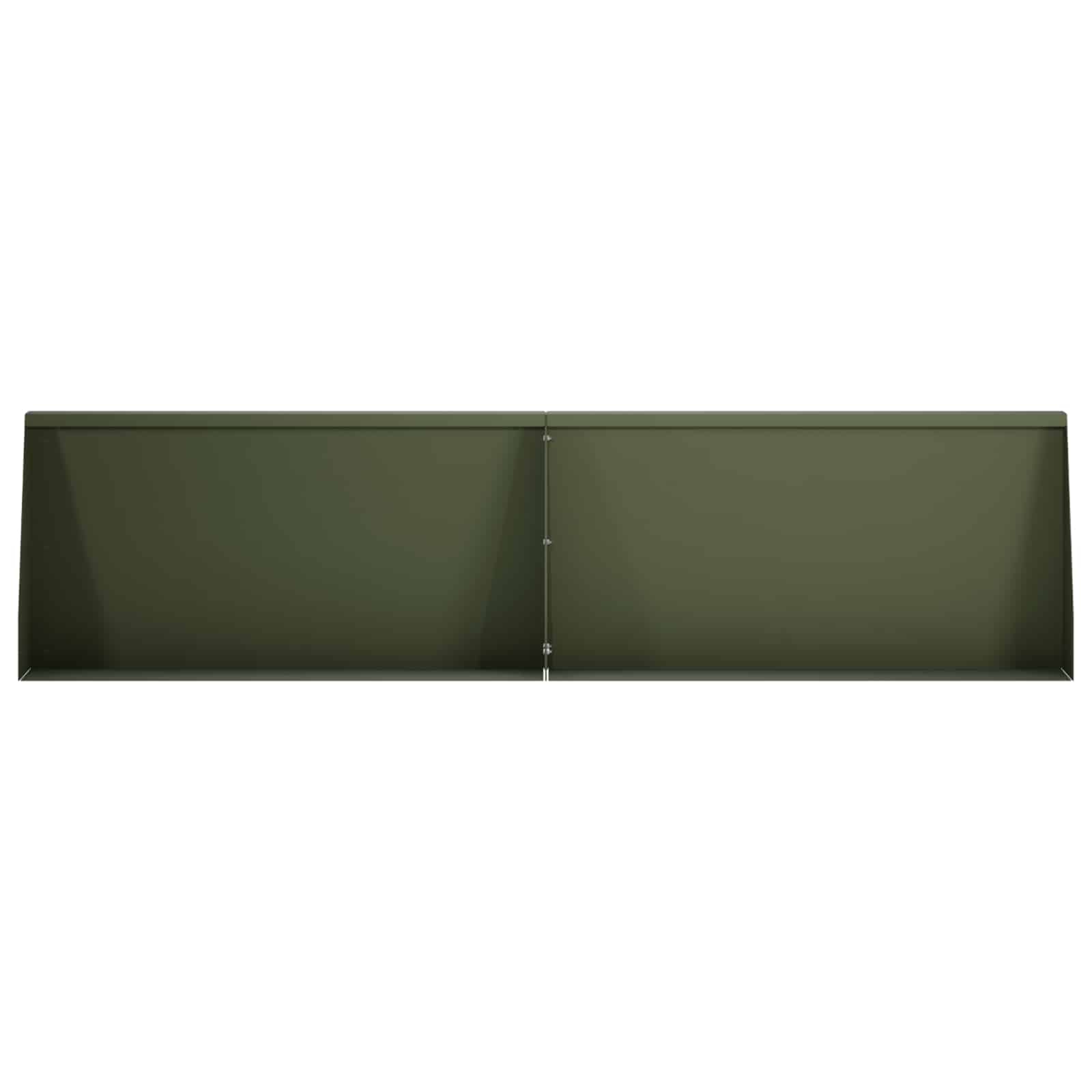 Τοίχος Στήριξης 4 τμχ. 80 x 12 x 40 εκ. Ατσάλι Λαδί