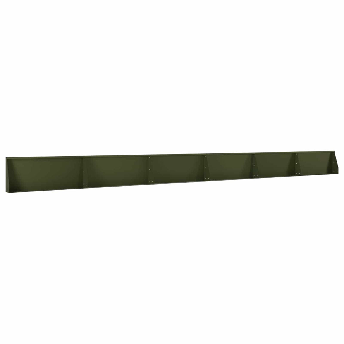 Τοίχος Στήριξης 6 τμχ. 100 x 12 x 30 εκ Ατσάλι Λαδί - Pakobazaar