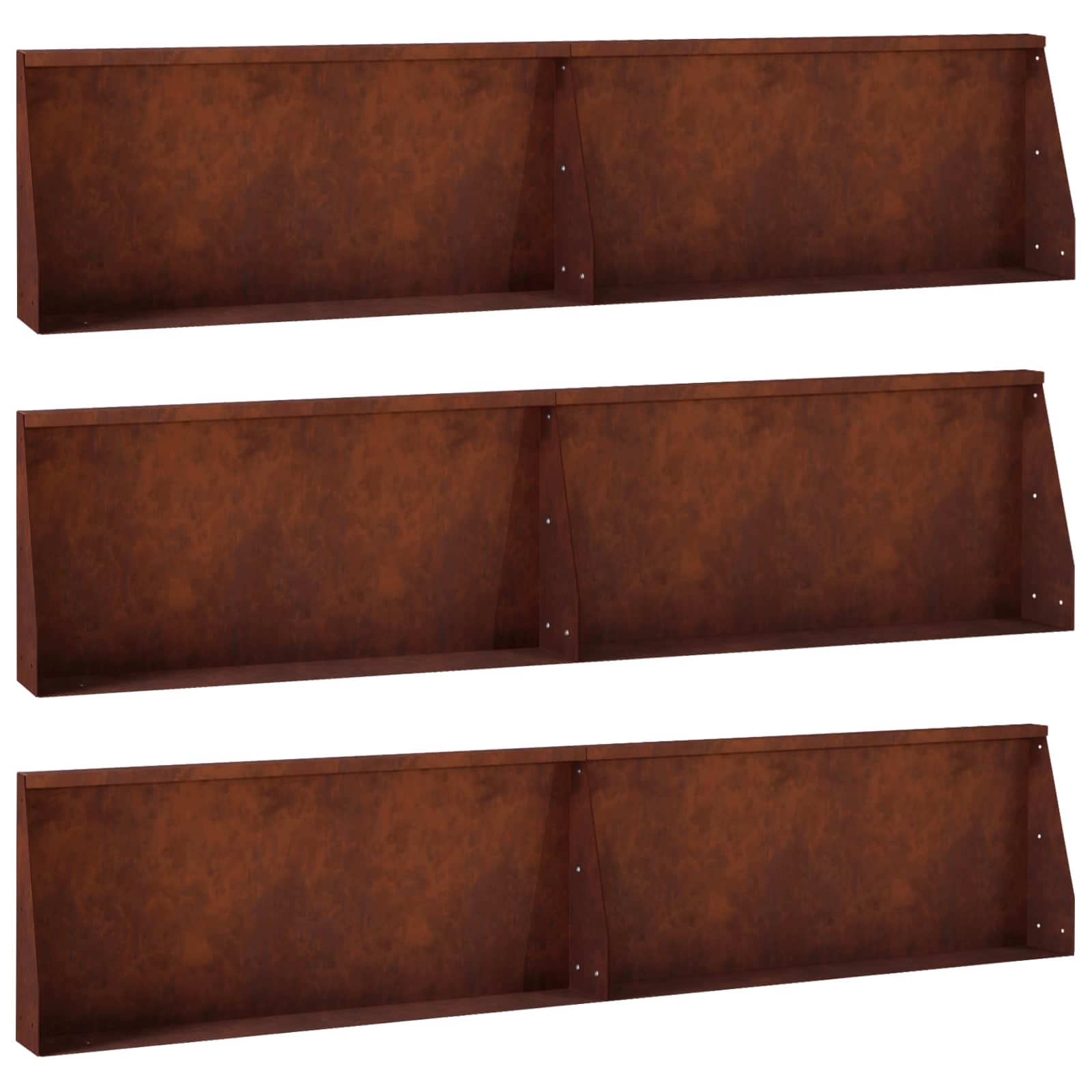 Τοίχος Στήριξης 6 τμχ. 100 x 12 x 30 εκ Σκ rusty