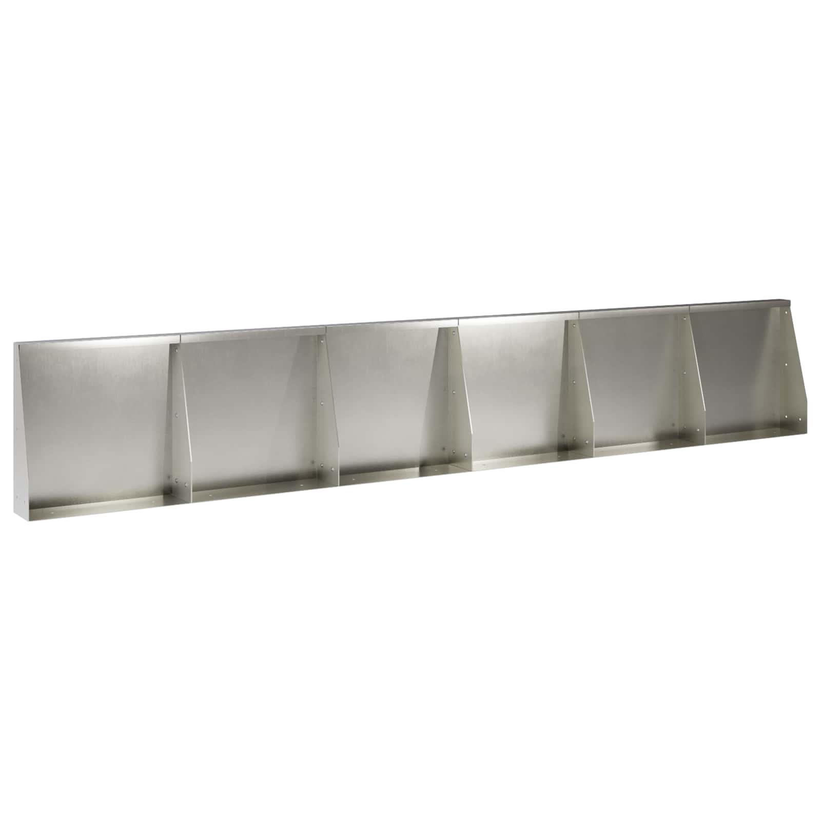 Τοίχος Στήριξης 6 τμχ. 40 x 12 x 30 εκ. Ανοξείδωτο Ατσάλι Ασημί
