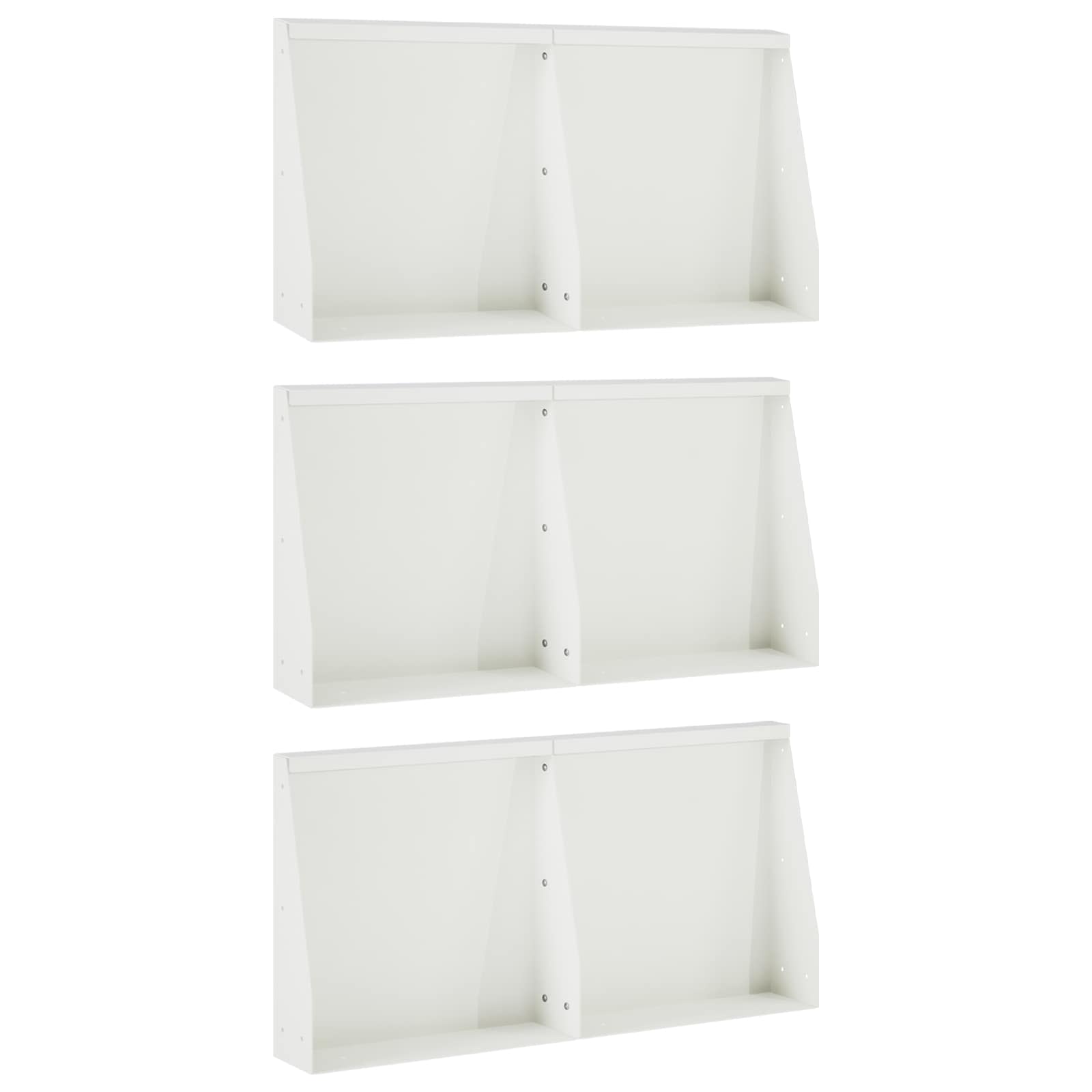 Τοίχος Στήριξης 6 τμχ. 40 x 12 x 40 εκ. Ατσάλι Λευκό - Pakobazaar