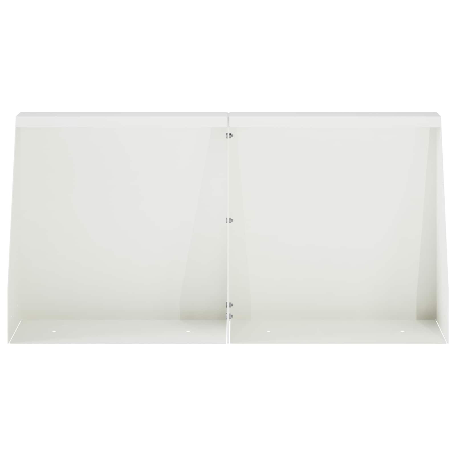 Τοίχος Στήριξης 6 τμχ. 40 x 12 x 40 εκ. Ατσάλι Λευκό - Pakobazaar