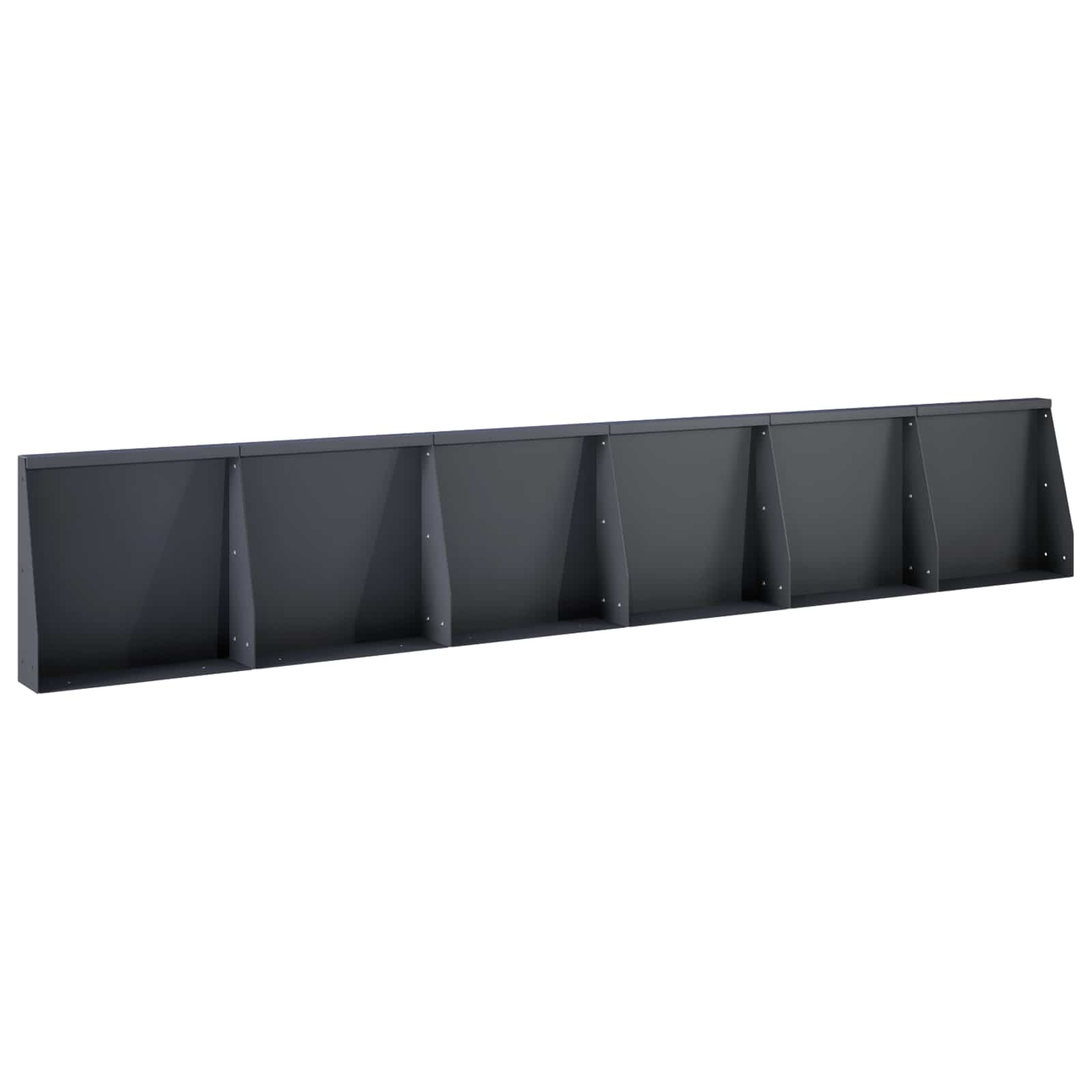Τοίχος Στήριξης 6 τμχ. 40 x 12 x 40 εκ. Ατσάλι Ανθρακί