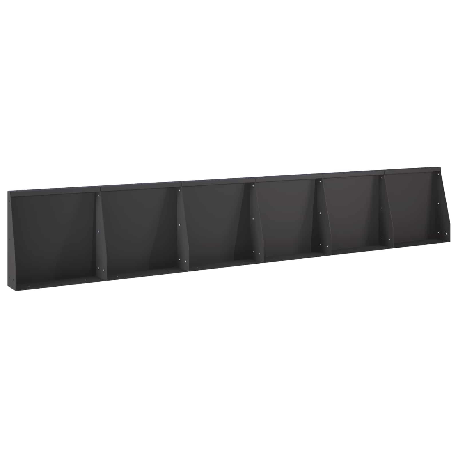 Τοίχος Στήριξης 6 τμχ. 40 x 12 x 50 εκ. Ατσάλι Μαύρο