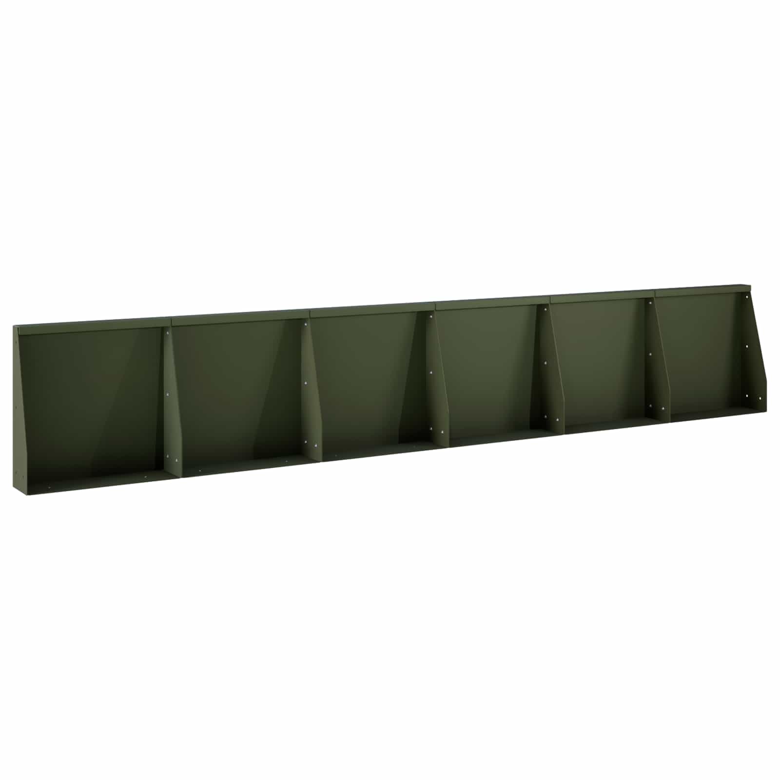 Τοίχος Στήριξης 6 τμχ. 40 x 12 x 50 εκ. Ατσάλι Λαδί