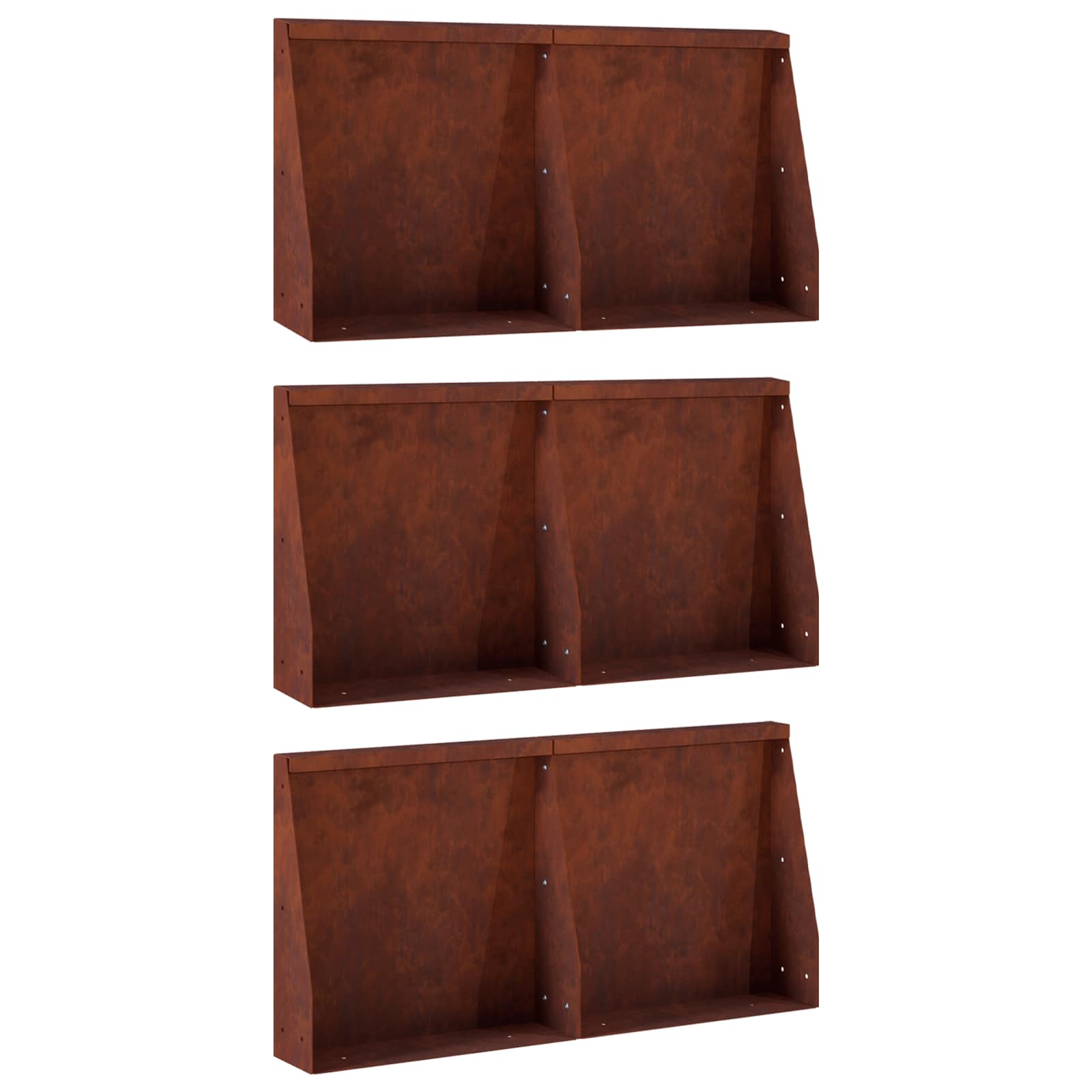 Τοίχος Στήριξης 6 τμχ. 40 x 12 x 50 εκ. Σκ rusty