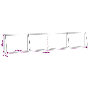 Τοίχος Στήριξης 6 τμχ. 60 x 12 x 30 εκ Ατσάλι Ανθρακί