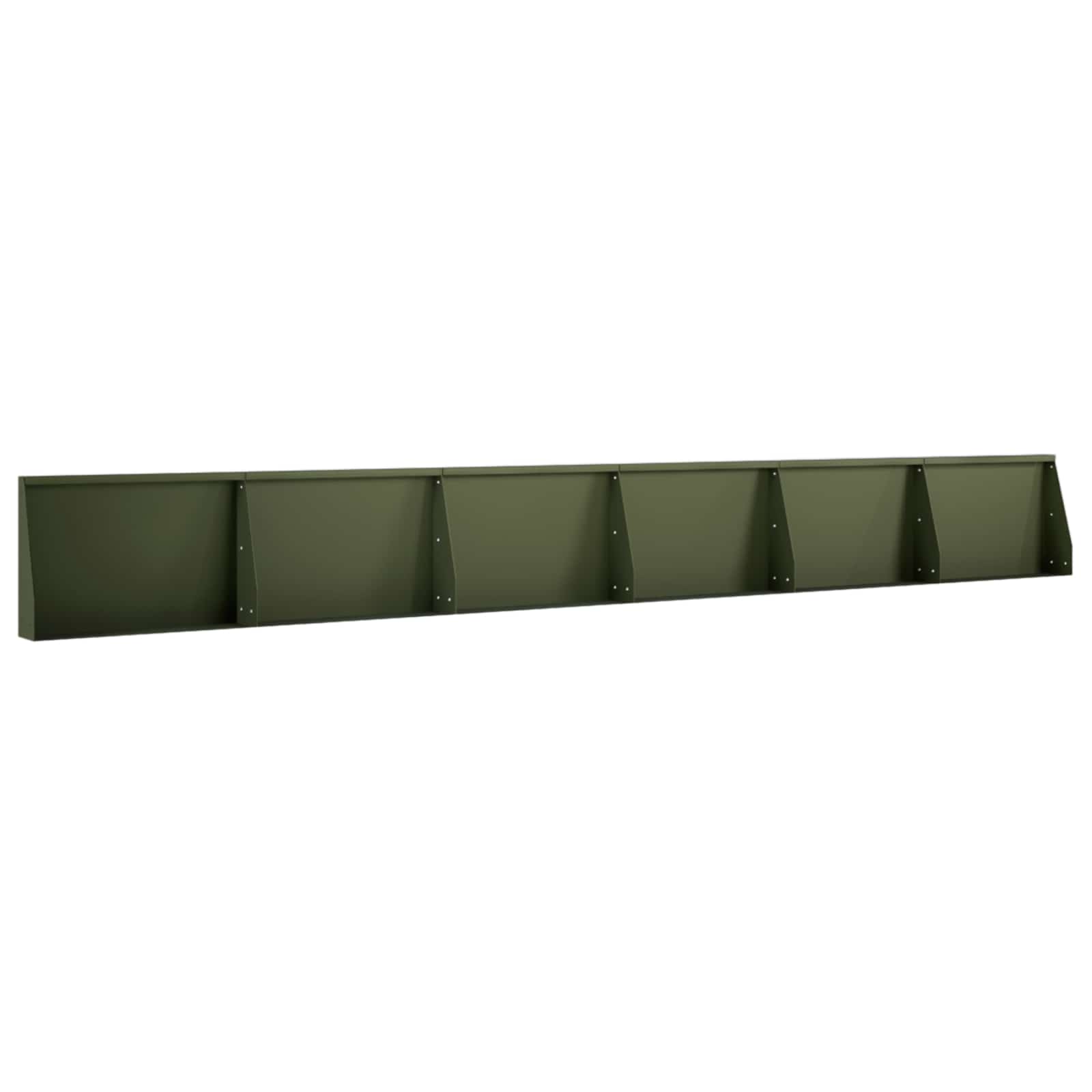 Τοίχος Στήριξης 6 τμχ. 60 x 12 x 30 εκ Ατσάλι Λαδί