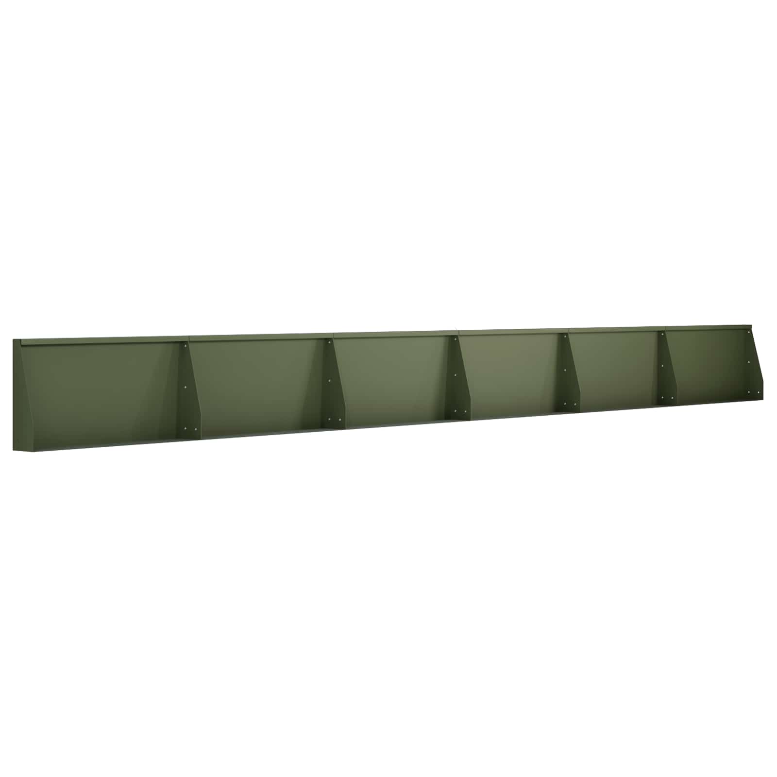Τοίχος Στήριξης 6 τμχ. 80 x 12 x 30 εκ Ατσάλι Λαδί - Pakobazaar