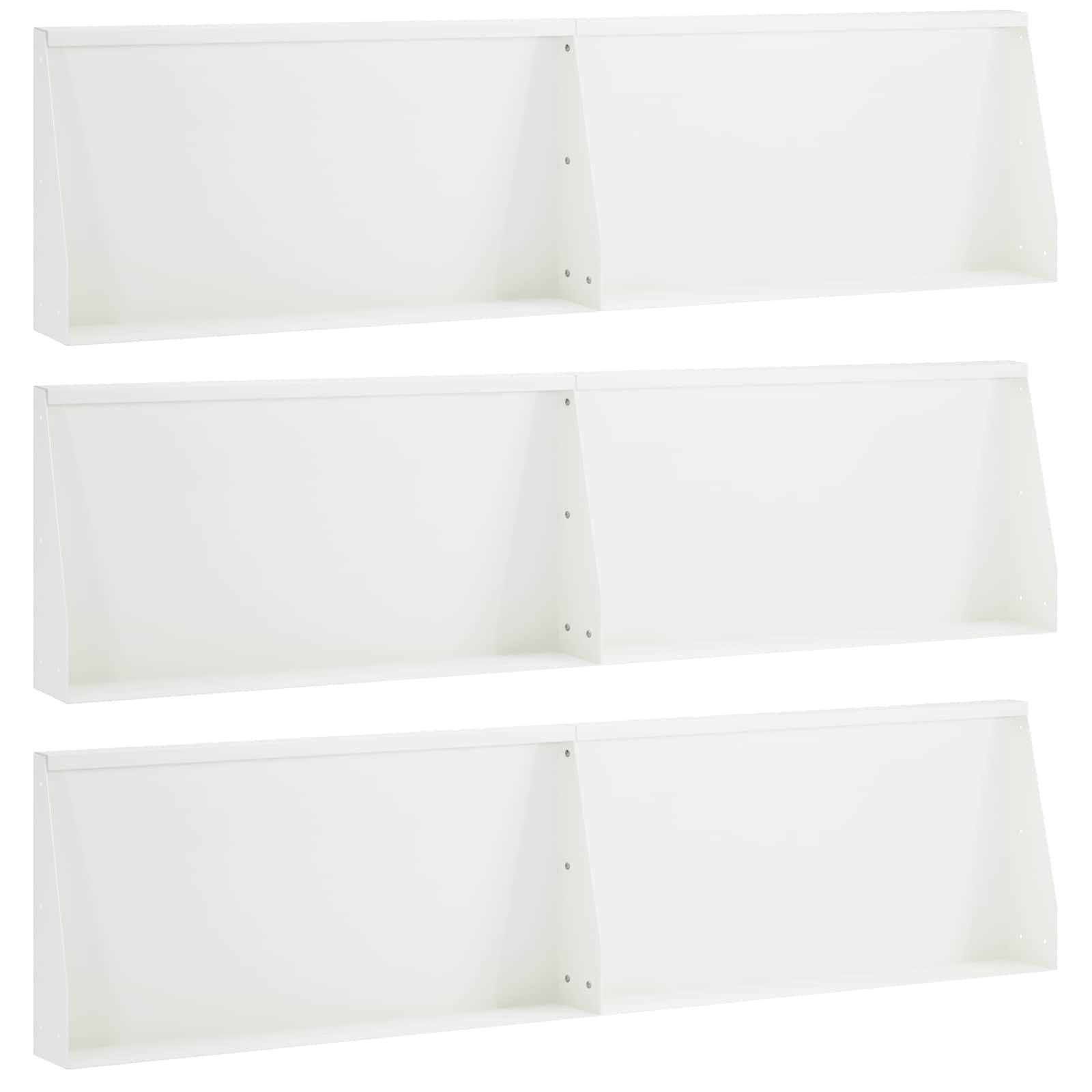 Τοίχος Στήριξης 6 τμχ. 80 x 12 x 40 εκ. Ατσάλι Λευκό - Pakobazaar