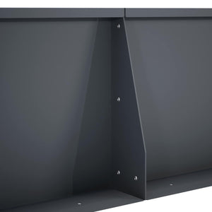 Τοίχος Στήριξης 6 τμχ. 80 x 12 x 40 εκ. Ατσάλι Ανθρακί - Pakobazaar