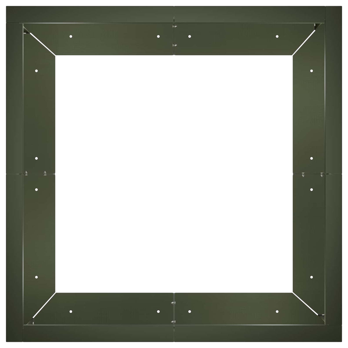Τοίχος Στήριξης 4 τμχ. 100 x 100 x 30 cm Ατσάλι Λαδί - Pakobazaar