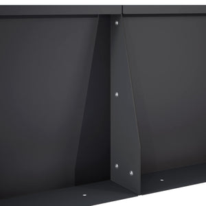 Τοίχος Στήριξης 4 τμχ. 100 x 100 x 40 cm Ατσάλι Μαύρο
