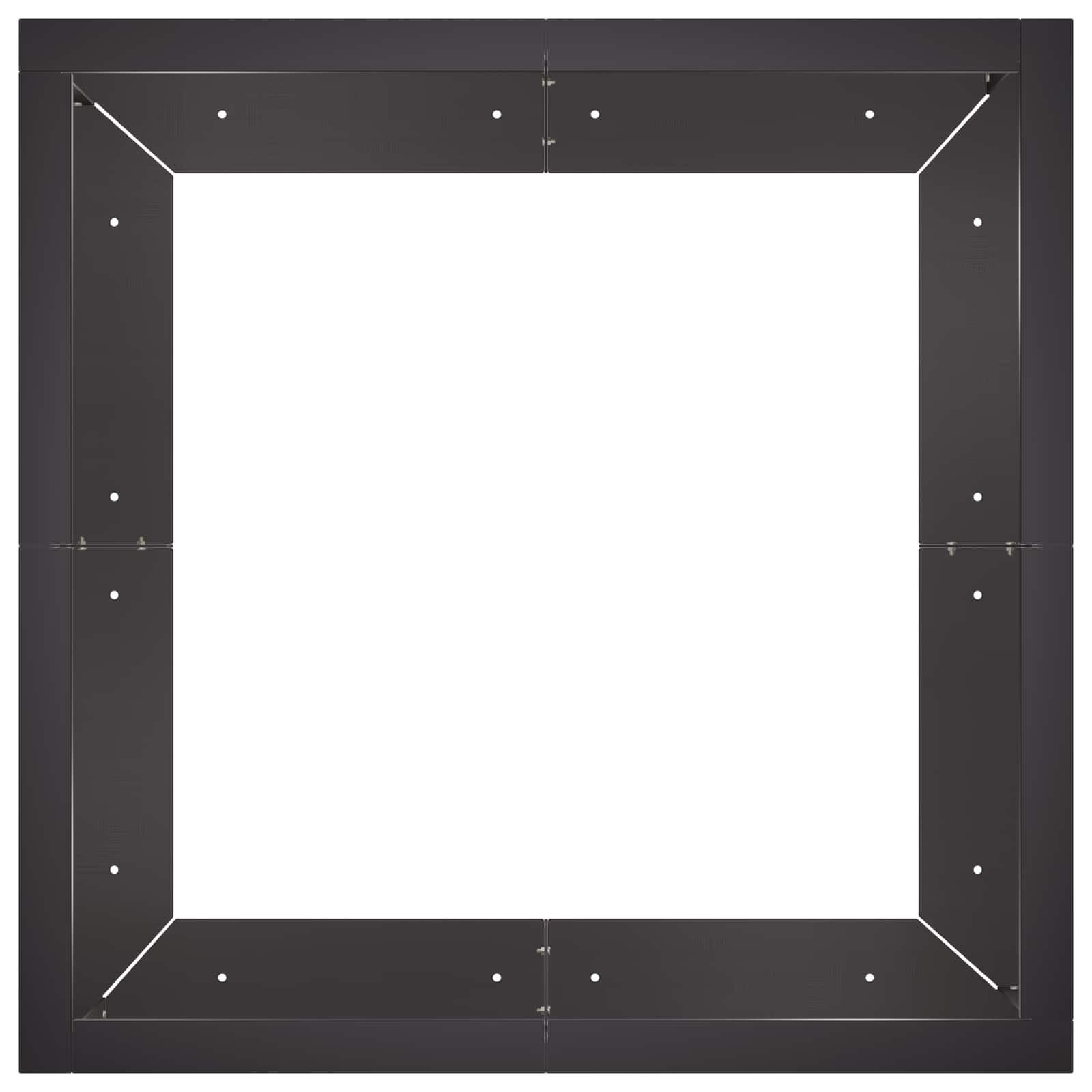 Τοίχος Στήριξης 4 τμχ. 100 x 100 x 40 cm Ατσάλι Μαύρο