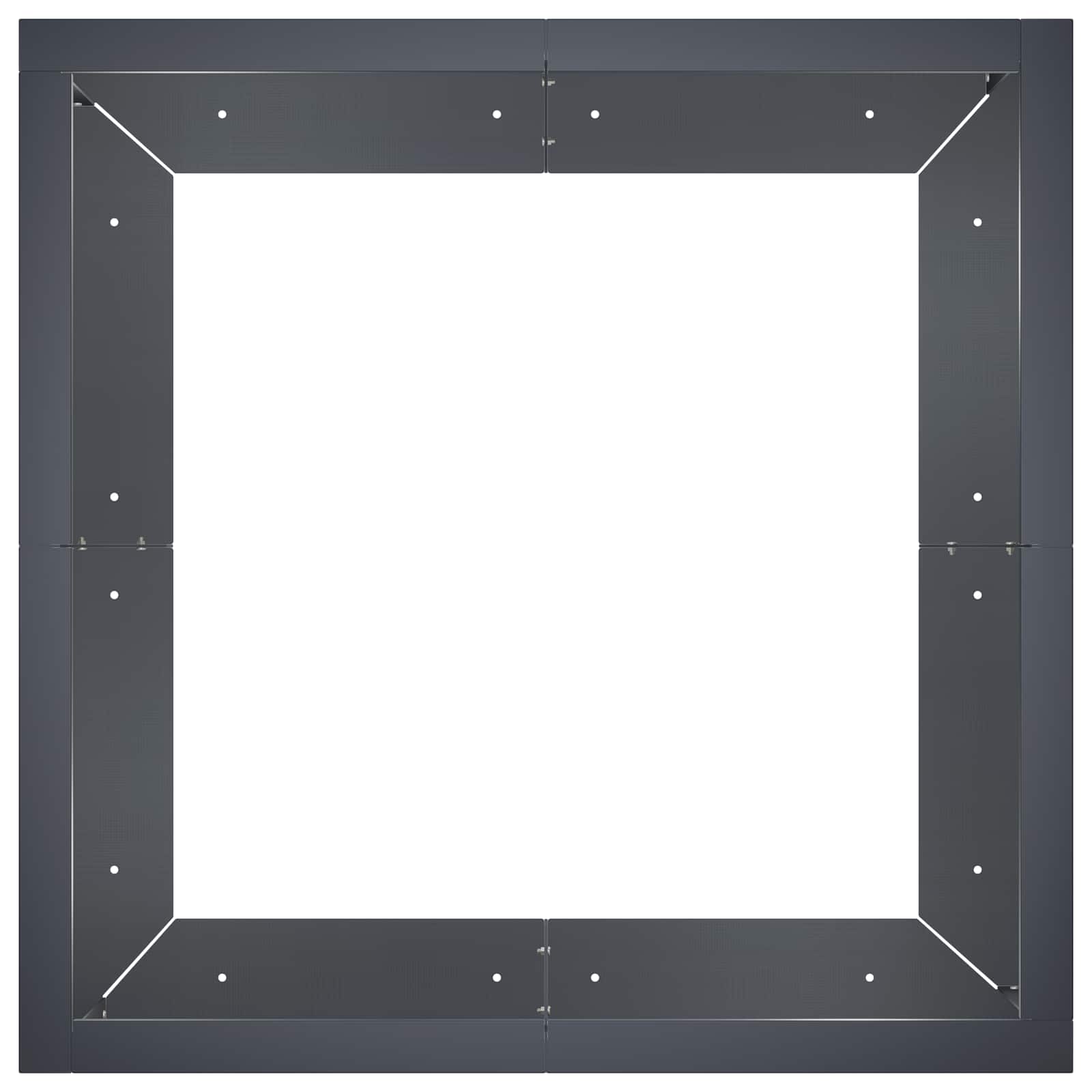 Τοίχος Στήριξης 4 τμχ. 100 x 100 x 40 cm Ατσάλι Ανθρακί - Pakobazaar