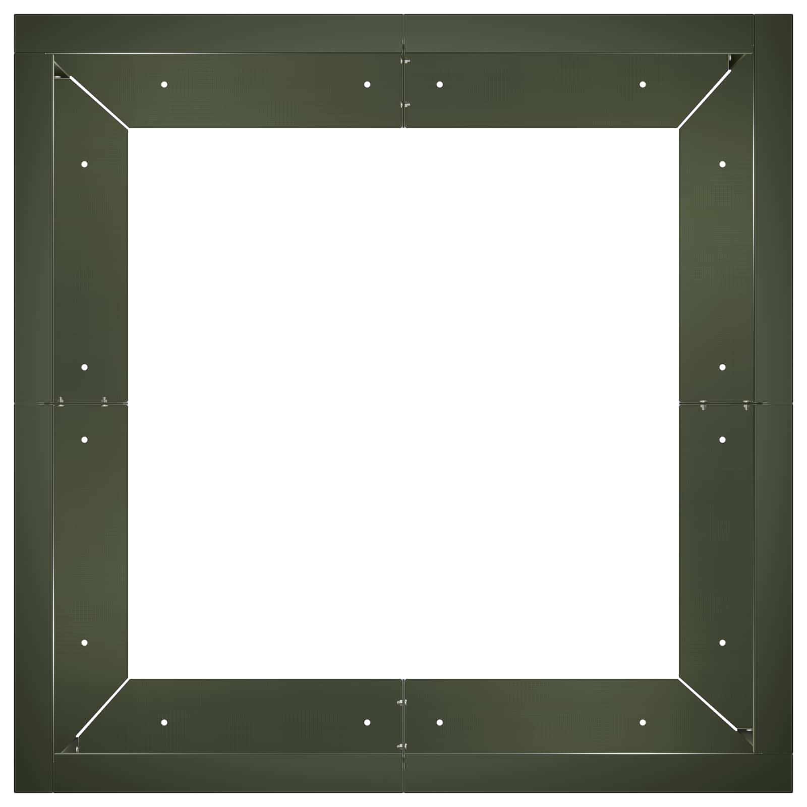 Τοίχος Στήριξης 4 τμχ. 100 x 100 x 40 cm Ατσάλι Λαδί - Pakobazaar