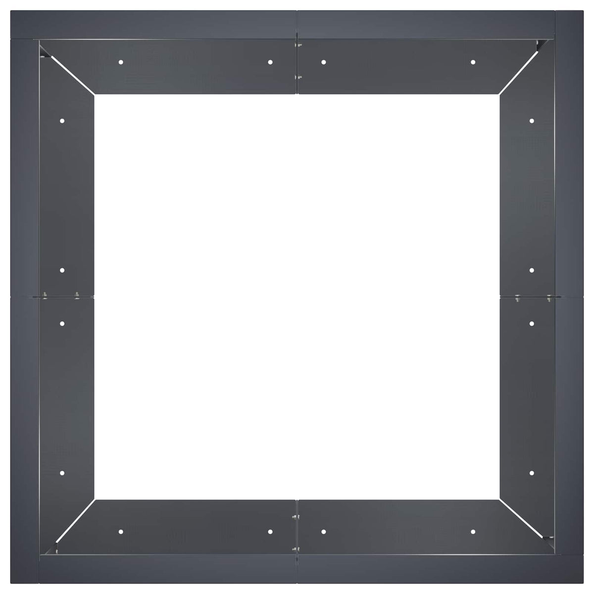 Τοίχος Στήριξης 4 τμχ. 100 x 100 x 50 cm Ατσάλι Ανθρακί - Pakobazaar