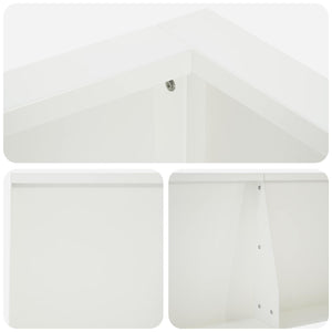 Τοίχος Στήριξης 6 τμχ. 200 x 100 x 30 εκ. Ατσάλι Λευκό - Pakobazaar